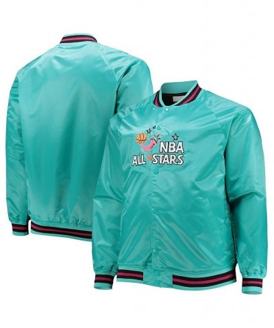 Men's Teal Big and Tall 1996 NBA All-Star Game Hardwood Classics Satin Full-Snap Jacket $37.95 Jackets