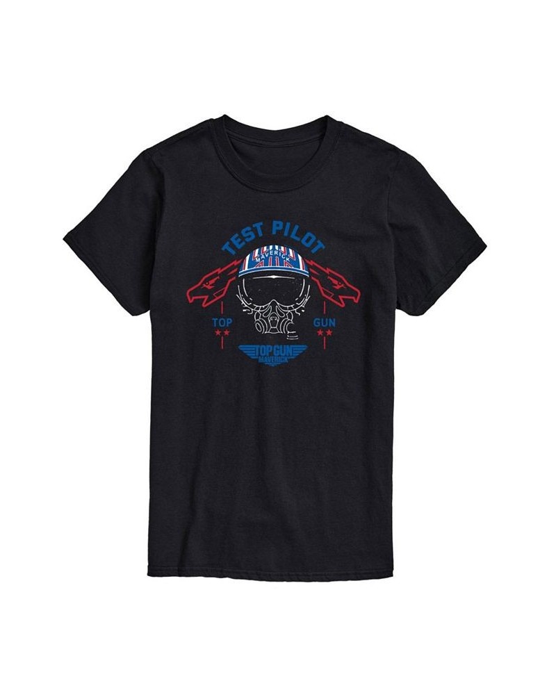 Men's Top Gun Maverick Test Pilot T-shirt Black $14.70 T-Shirts