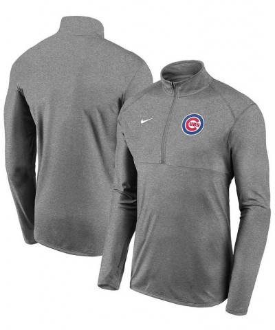 Men's Gray Chicago Cubs Team Logo Element Performance Half-Zip Pullover Jacket $43.19 Jackets
