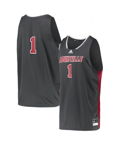 Men's 1 Black Louisville Cardinals Reverse Retro Jersey $33.88 Jersey