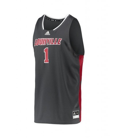 Men's 1 Black Louisville Cardinals Reverse Retro Jersey $33.88 Jersey