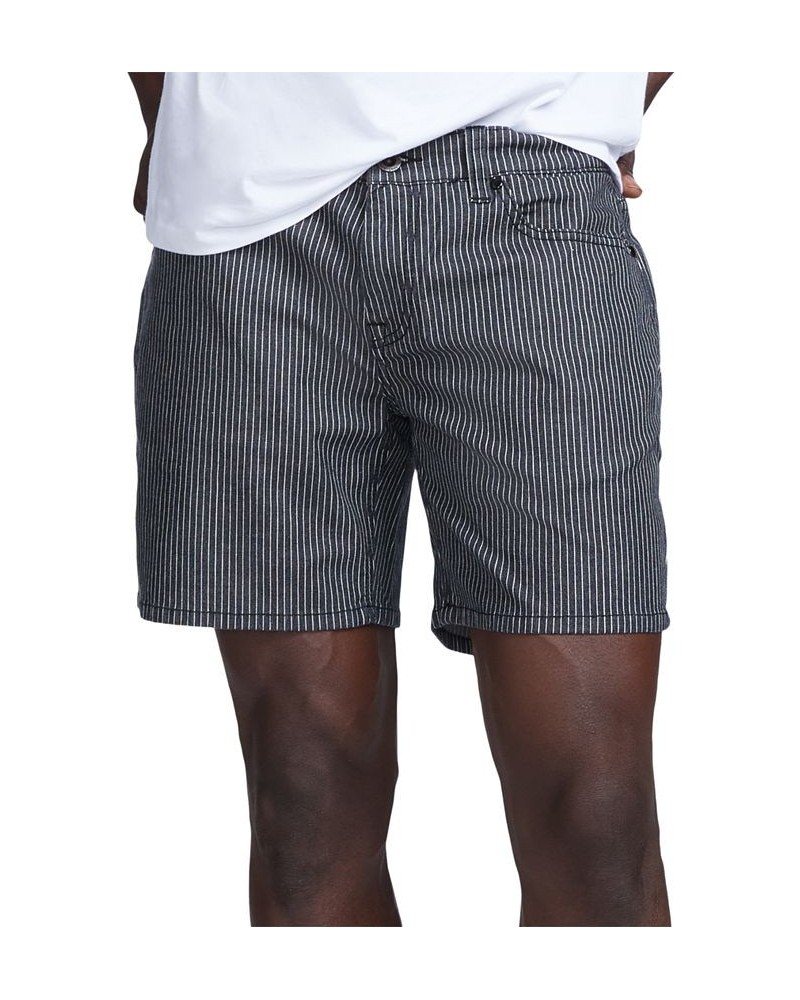 Men's Railroad Stripe Denim Shorts Gray $24.92 Shorts