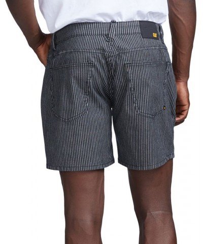 Men's Railroad Stripe Denim Shorts Gray $24.92 Shorts