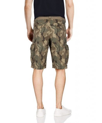 Men's Belted Double Pocket Cargo Shorts Desert Camo $22.32 Shorts