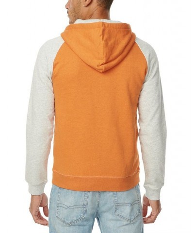 Men's Colorblocked Fotruck Zip Hooded Sweatshirt Orange $21.14 Sweatshirt