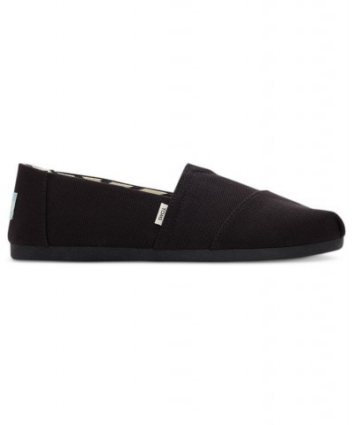 Women's Alpargata Recycled Slip-On Flats Black/Black Recycled Canvas $26.55 Shoes