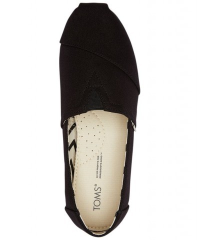 Women's Alpargata Recycled Slip-On Flats Black/Black Recycled Canvas $26.55 Shoes