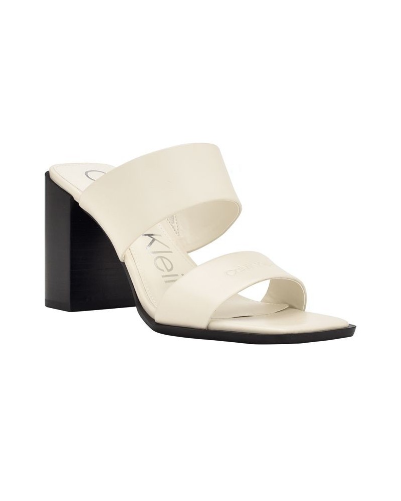 Women's Tara Square Toe Dress Sandals White $61.92 Shoes