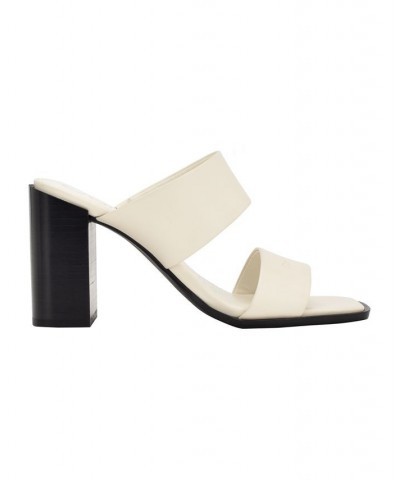 Women's Tara Square Toe Dress Sandals White $61.92 Shoes