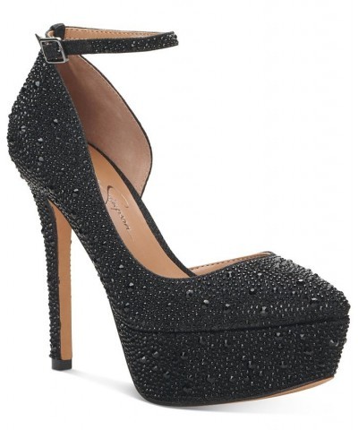 Women's Ormanda Embellished Platform Pumps Black $51.43 Shoes