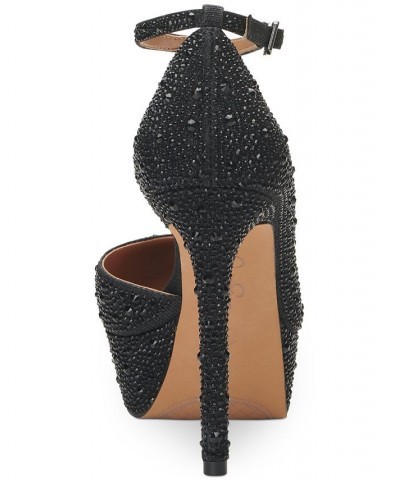 Women's Ormanda Embellished Platform Pumps Black $51.43 Shoes