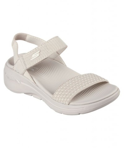 Women's GO WALK Arch Fit Sandal - Polished Sandals Tan/Beige $38.40 Shoes