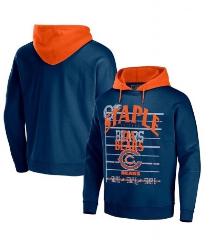 Men's NFL X Staple Navy Chicago Bears Oversized Gridiron Vintage-Like Wash Pullover Hoodie $29.93 Sweatshirt