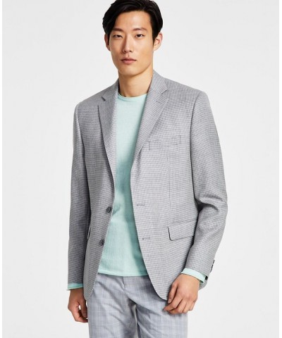 Men's Wool Classic-Fit Ultraflex Stretch Check Blazer Gray $76.50 Blazers