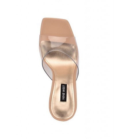 Women's Ansel Platform Slide Sandals Tan/Beige $52.47 Shoes