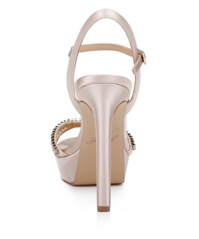 Women's Gallant Platform Evening Sandals Tan/Beige $44.48 Shoes