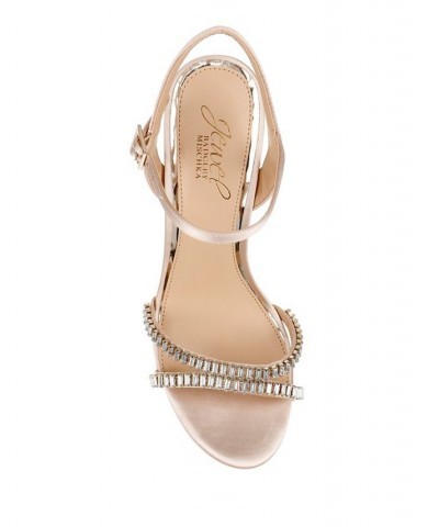 Women's Gallant Platform Evening Sandals Tan/Beige $44.48 Shoes