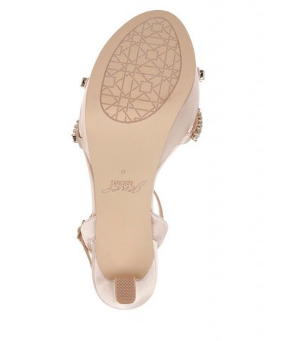 Women's Gallant Platform Evening Sandals Tan/Beige $44.48 Shoes