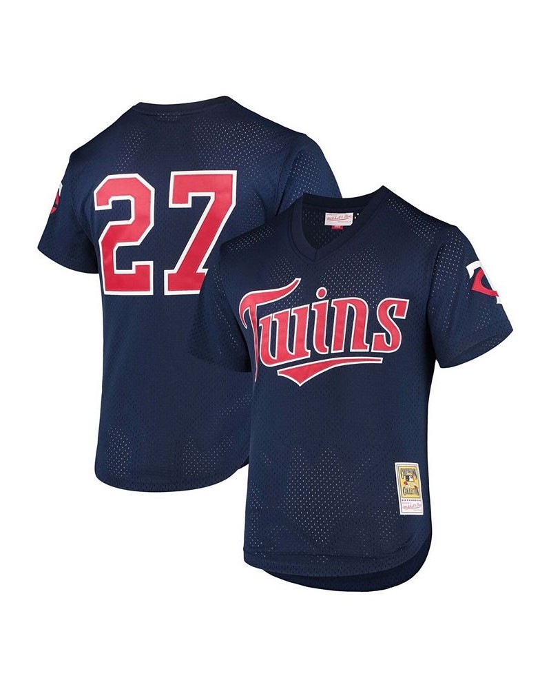 Men's David Ortiz Navy Minnesota Twins 2002 Cooperstown Collection Mesh Batting Practice Jersey $41.00 Jersey