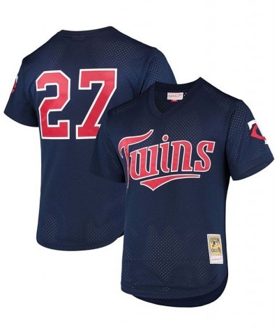 Men's David Ortiz Navy Minnesota Twins 2002 Cooperstown Collection Mesh Batting Practice Jersey $41.00 Jersey