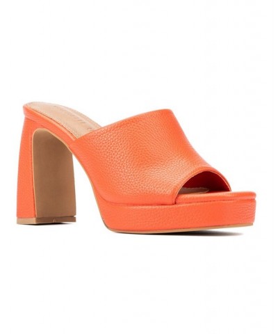Women's Imana Platform Sandal Orange $32.88 Shoes