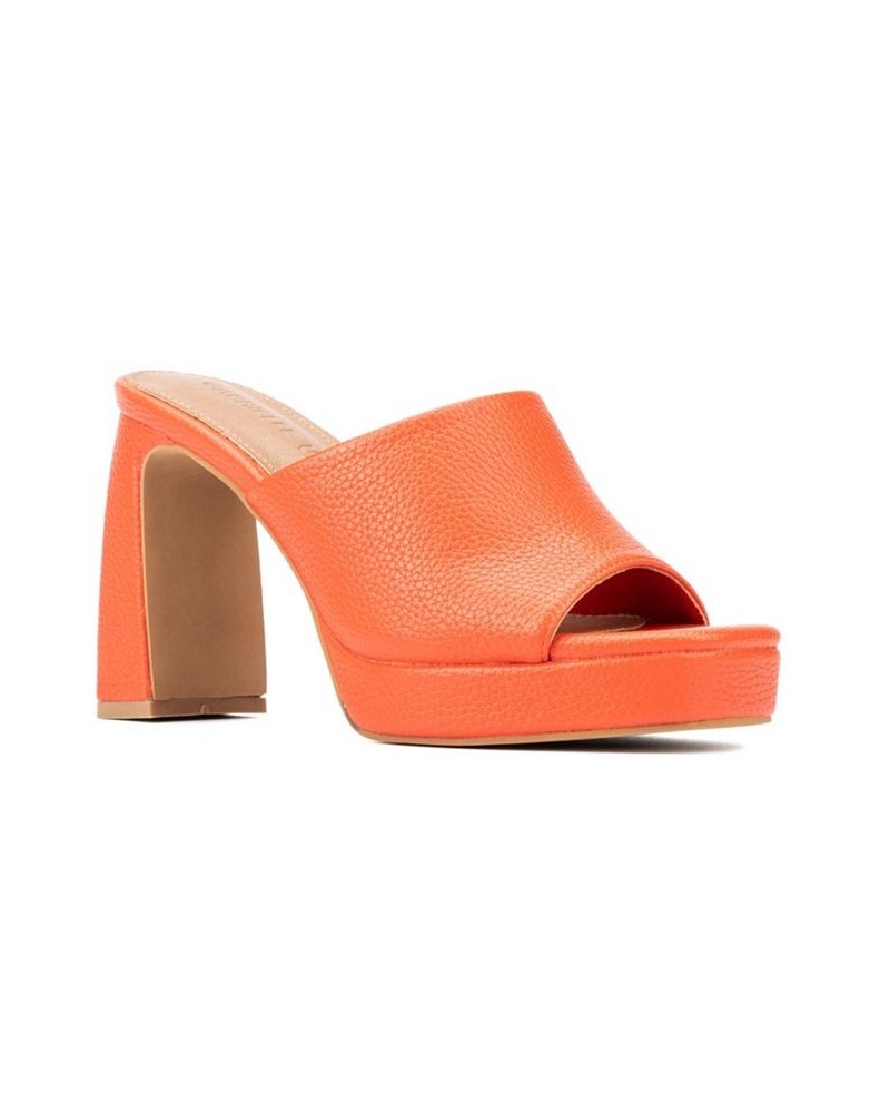 Women's Imana Platform Sandal Orange $32.88 Shoes