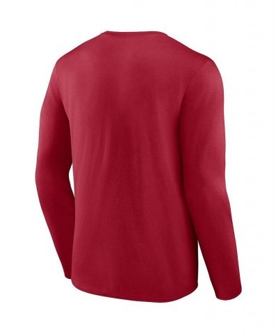 Men's Crimson Oklahoma Sooners Broad Jump 2-Hit Long Sleeve T-shirt $13.60 T-Shirts