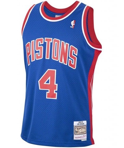 Men's Joe Dumars Blue Detroit Pistons 1988-89 Hardwood Classics Swingman Player Jersey $47.85 Jersey