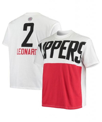 Men's Branded Kawhi Leonard White LA Clippers Big and Tall Yoke T-shirt $19.36 T-Shirts