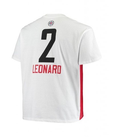 Men's Branded Kawhi Leonard White LA Clippers Big and Tall Yoke T-shirt $19.36 T-Shirts