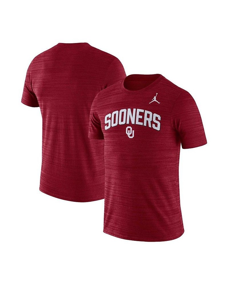 Men's Brand Crimson Oklahoma Sooners 2022 Game Day Sideline Velocity Performance T-shirt $22.00 T-Shirts