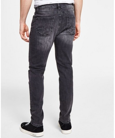 Men's David Slim Athletic Oil Chrome Jeans Black $19.20 Jeans