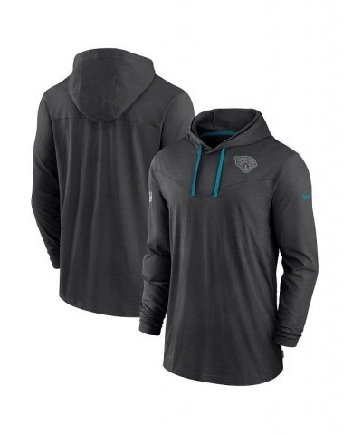 Men's Black Jacksonville Jaguars Sideline Pop Performance Pullover Long Sleeve Hoodie T-shirt $40.79 T-Shirts