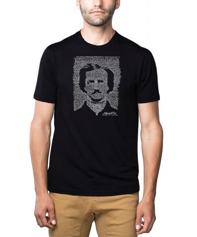 Mens Premium Blend Word Art T-Shirt - Edgar Allen Poe - The Raven Black $24.29 T-Shirts