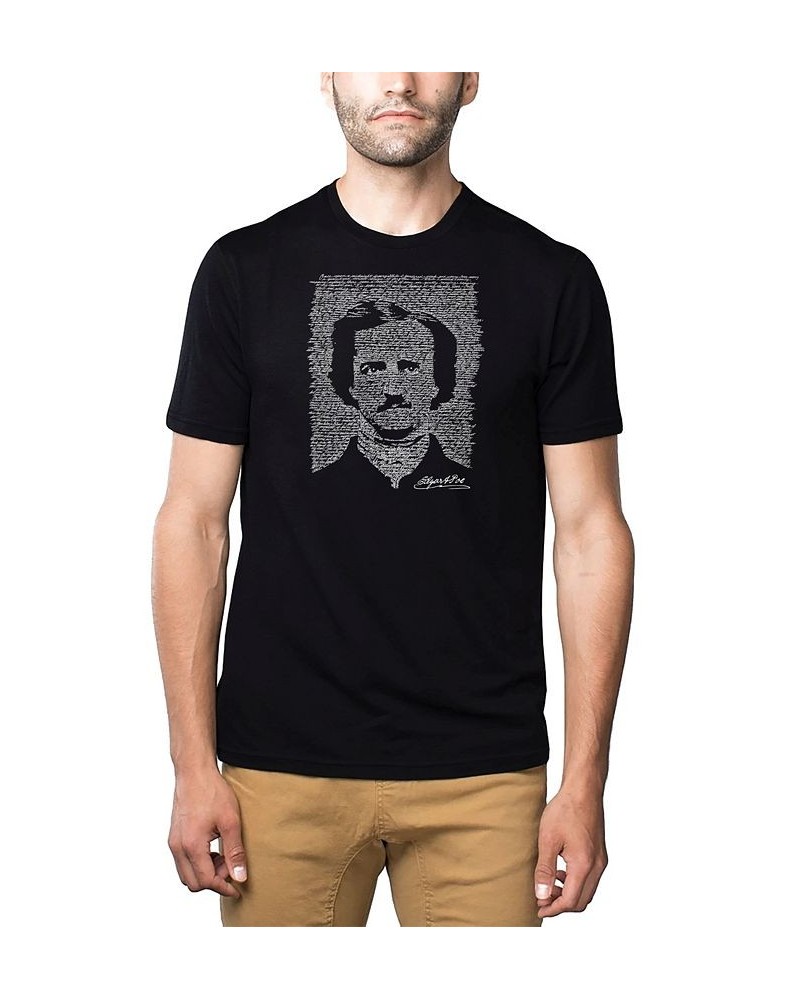 Mens Premium Blend Word Art T-Shirt - Edgar Allen Poe - The Raven Black $24.29 T-Shirts