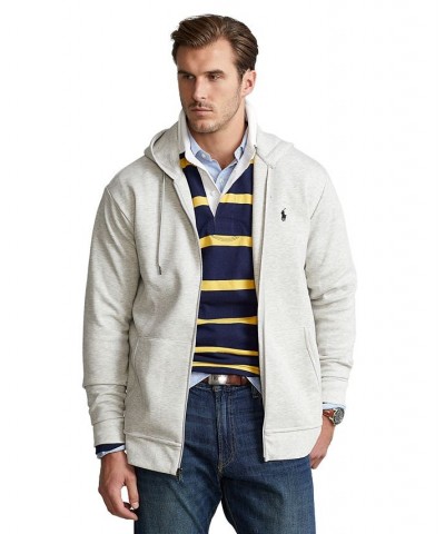Men's Big & Tall Double-Knit Full-Zip Hoodie Gray $62.16 Sweatshirt