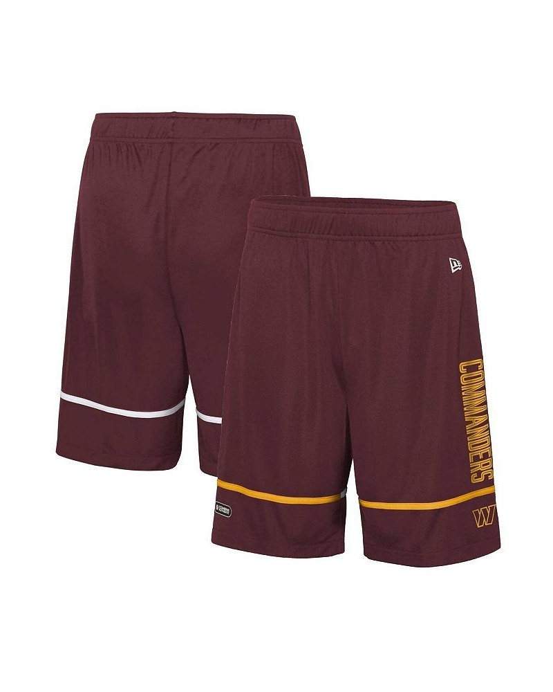 Men's Burgundy Washington Commanders Combine Authentic Rusher Training Shorts $25.79 Shorts