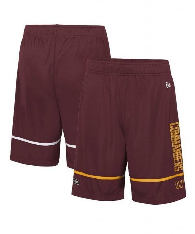 Men's Burgundy Washington Commanders Combine Authentic Rusher Training Shorts $25.79 Shorts