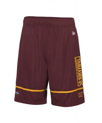 Men's Burgundy Washington Commanders Combine Authentic Rusher Training Shorts $25.79 Shorts