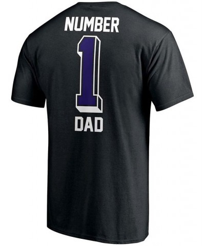 Men's Black Baltimore Ravens 1 Dad T-shirt $13.94 T-Shirts