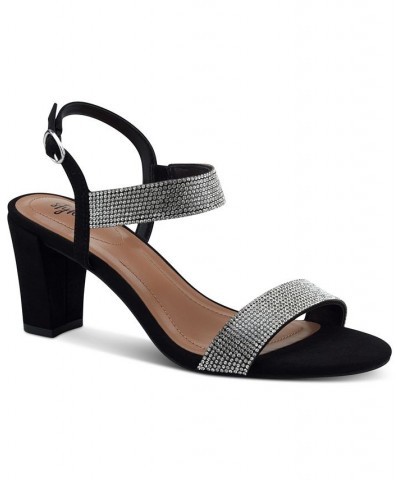 Bonitaa Embellished Ankle-Strap Slingback Dress Sandals Black $41.34 Shoes