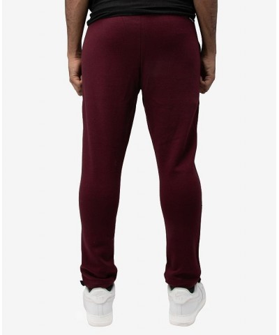 Men's Fleece Adjustable Ankle Drawstring Joggers Pants Red $19.60 Pants