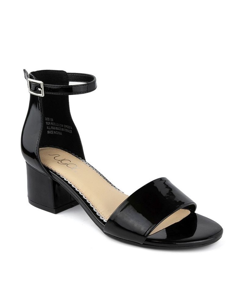 Women's Noelle Low Dress Sandals Black Patent $26.65 Shoes