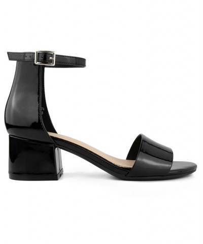 Women's Noelle Low Dress Sandals Black Patent $26.65 Shoes