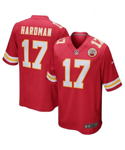 Men's Mecole Hardman Red Kansas City Chiefs Game Jersey $58.80 Jersey