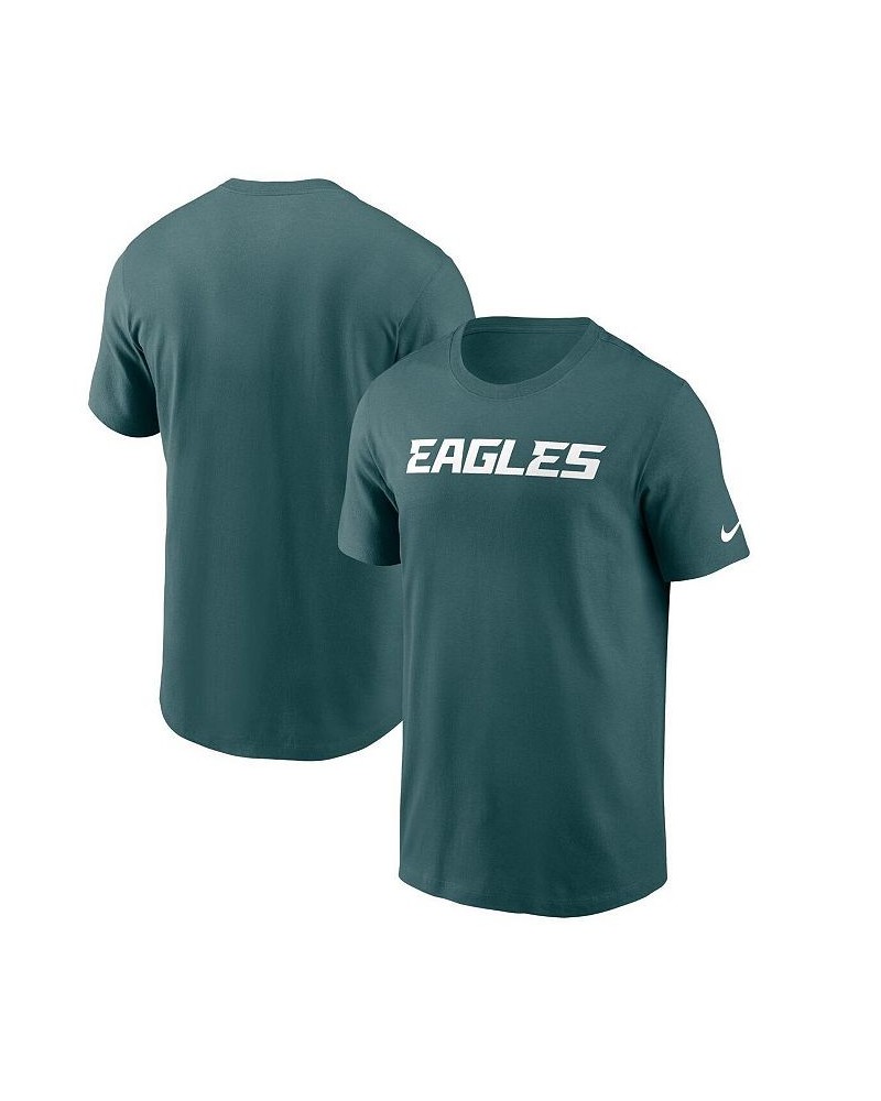 Men's Midnight Green Philadelphia Eagles Wordmark Essential T-shirt $18.45 T-Shirts