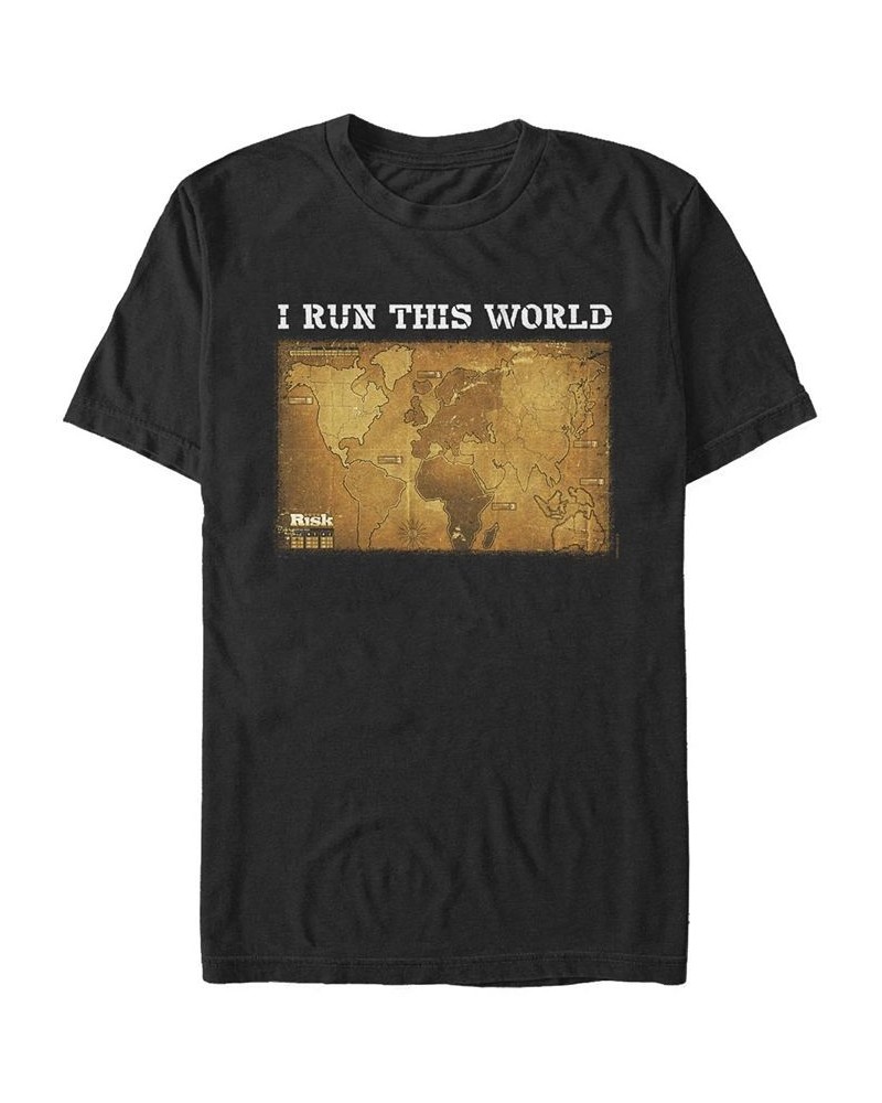 Men's I Run This World Short Sleeve Crew T-shirt Black $15.40 T-Shirts