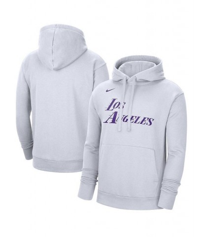 Men's White Los Angeles Lakers 2022/23 City Edition Essential Pullover Hoodie $43.19 Sweatshirt