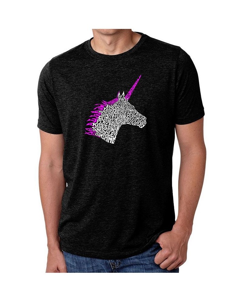 Men's Premium Word Art T-Shirt - Unicorn Gray $20.70 T-Shirts