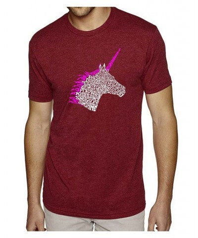 Men's Premium Word Art T-Shirt - Unicorn Gray $20.70 T-Shirts